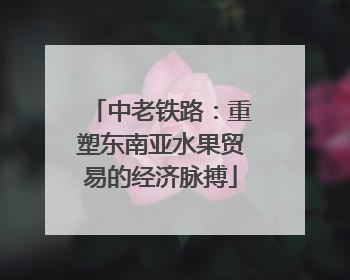 中老铁路：重塑东南亚水果贸易的经济脉搏
